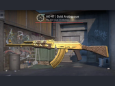 Der Gold Arabesque Skin für die AK-47 in Counter Strike 2 (Bildquelle: r/ohnePixel)