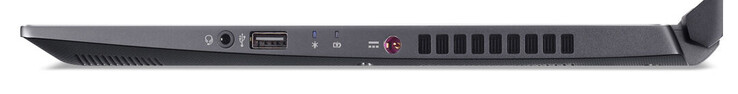 Rechte Seite: Audiokombo, USB 2.0 (Typ A), Netzanschluss
