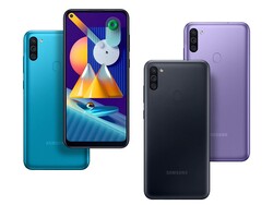 Das Galaxy M11 kommt in drei verschiedenen Farben (Bild: Samsung)