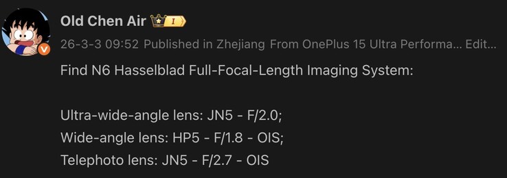 Leak enthüllt Kamera-Details des Oppo Find N6.