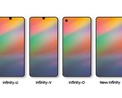 Vier Infinity Display-Varianten von Samsung. Galaxy S10 soll Infinity-O erhalten, Galaxy A8s dagegen Infinity-U.