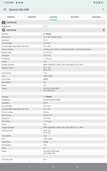 Screenshot Device Info HW
