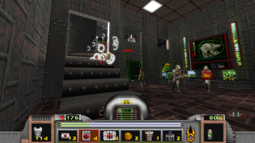 Die optische Ähnlichkeit zu Doom kommt nicht von ungefähr: Beide Spiele basieren auf der id-Tech-1-Engine. (Im Bild: Ein Screenshot aus Strife)