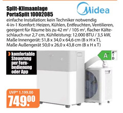 Split-Klimaanlage „Midea PortaSplit 12000 BTU”