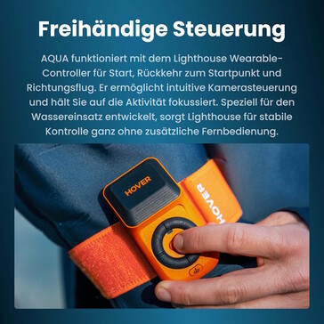 Die Steuerung ist mit dem Handy im Drybag möglich