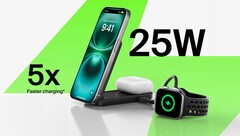 Apples iPhone 16 Serie wird mit iOS 26 kompatibel mit 25 Watt schnellen Qi 2.2 Ladegeräten von Drittherstellern. (Bild: Belkin)