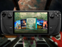 Das Crafted Worlds Bundle läuft am 10. Februar aus. Abgebildet: Steam Deck mit dem Titelbild des Pakets. (Bildquelle: Steam - bearbeitet)
