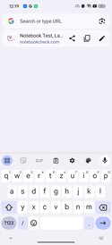 Tastatur im Hochformat (Google Gboard)