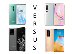 Im Test: Samsung Galaxy S20 Ultra vs. Huawei P40 Pro vs. OnePlus 8 Pro vs. Xiaomi Mi 10 Pro. Testgeräte zur Verfügung gestellt durch Samsung Deutschland, Huawei Deutschland und Trading Shenzhen.