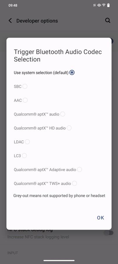 Das Vivo X90 Pro bietet eine breite Auswahl an Bluetooth-Codecs an.