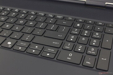 Numpad und Pfeiltasten sind kleiner als die QWERTY-Haupttasten