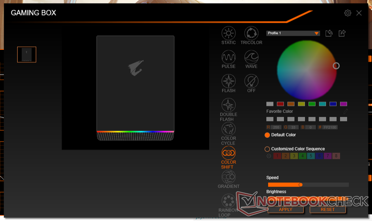 RGB Fusion 2.0 erlaubt die freie Anpassung des LED-Streifens