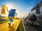 Solarstrom hat im Mai 2026 12,8 Prozent des US-Stroms geliefert, verglichen mit 12,2 Prozent bei Kohle
