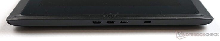 3x USB-C (2. als Monitor- bzw. Zeichentablet-Eingang), Kensington
