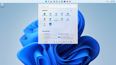 Die Taskleiste lässt sich auf Wunsch an den oberen Bildschirmrand verschieben.