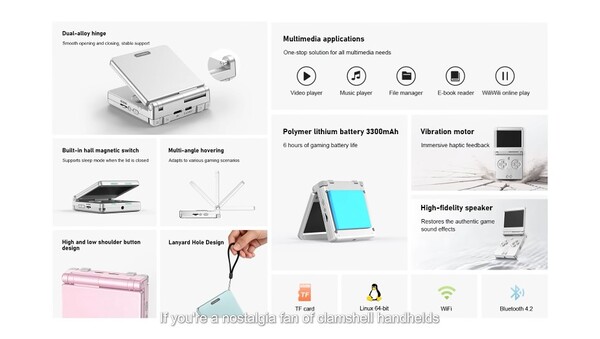 Features des Anbernic RG SP Handhelds