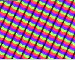 Matte, leicht körnige Subpixel