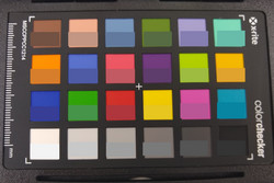 ColorChecker: In der unteren Hälfte eines jeden Feldes ist die Referenzfarbe dargestellt
