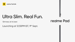 Realme enthüllt das Realme Pad am 9. September 2021. (Bild: Realme)