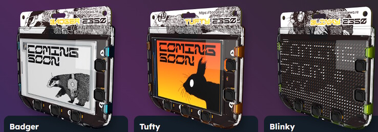 Die drei Modelle unterscheiden sich beim Display (Bildquelle: Pimoroni)