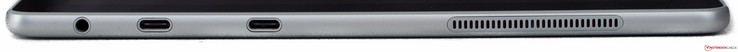 rechte Seite: Kopfhörer 3,5 mm Klinke, 2 x USB 3.1 Gen1 Typ C, Lautsprecher