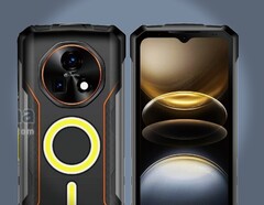 Das Doogee Fire 5 Ultra besitzt eine integrierte 1.200 Lumen Taschenlampe. (Bildquelle: GSMArena, bearbeitet)