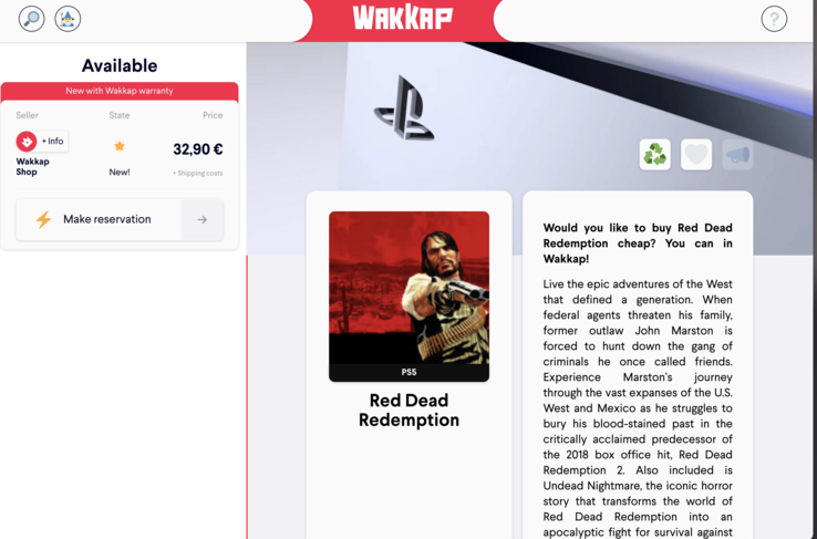 Das Wakkap-Angebot mit einem Preis von 32,90 Euro.