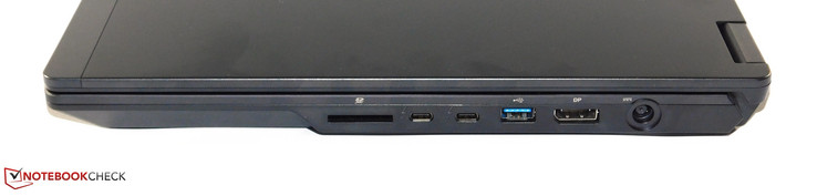 rechts: SD-Kartenslot, 2x Thunderbolt 3, USB 3.0 Typ-A, DisplayPort, Ladeanschluss