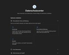 Bildschirmfoto des deutschen Datenschutzcenters in ChatGPT mit den Kacheln Erinnerung, Personalisierte Werbung und Standort
