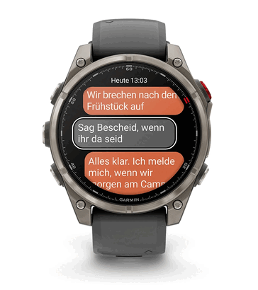 Die Satellitenkommunikation kann auch zum Schreiben von eher trivialen Nachrichten genutzt werden (Bildquelle: Garmin)