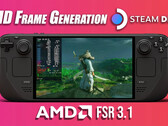 AMD FSR 3.1 und Frame Generation verbessern die Gaming-Performance auf Valves Steam Deck. (Bildquelle: ETA Prime)