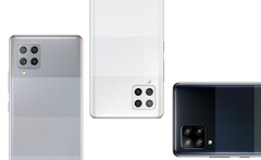 Das neue Samsung Galaxy A42 zeigt sich in seinen drei Farbvarianten und der interessanten Struktur der Rückseite.