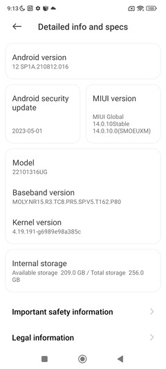 Software Xiaomi Redmi Note 12 Pro+ 5G