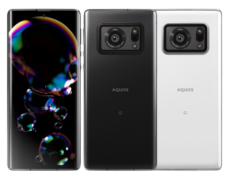 Das Sharp Aquos R6 gibt es in Japan in Schwarz und Weiß mit riesiger Leica-Kamera.