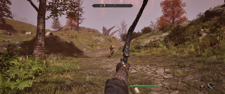 Diesen Banditen halten wir mit dem Bogen auf Abstand. (Bildquelle: The Elder Scrolls IV: Oblivion Remastered)