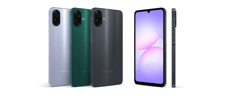 Samsung Galaxy A07s in verschiedenen Farben
