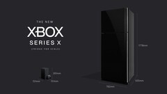 So klein ist die Xbox Series X – zumindest verglichen mit einem Kühlschrank. (Bild: Microsoft)