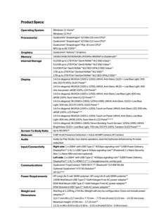 HP EliteBook X G2q: Specifications