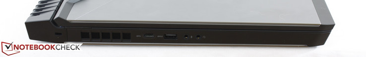 links: Noble Lock, USB Type-C Gen. 1, USB 3.0, 3,5-mm-Mikrofon, 3,5-mm-Kopfhörer