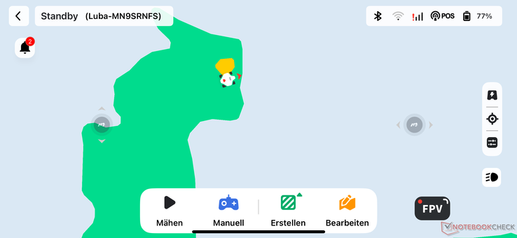 Kartenverwaltung, hier Anlegen einer No-Go-Zone