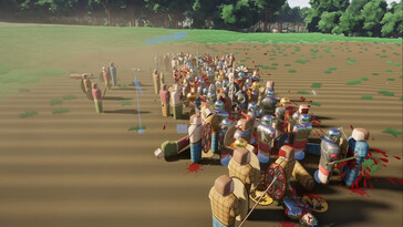 Screenshot einer Schlacht in Warlord Britannia