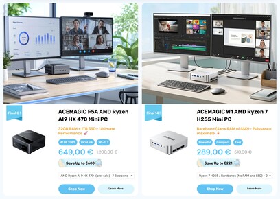 Acemagic Rabattaktion auf Mini-PCs (Quelle: Acemagic)