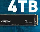 Die 4TB fassende Modellvariante der Crucial P3 SSD hat einen neuen Tiefpreis von 229 Euro erreicht (Bild: Crucial)