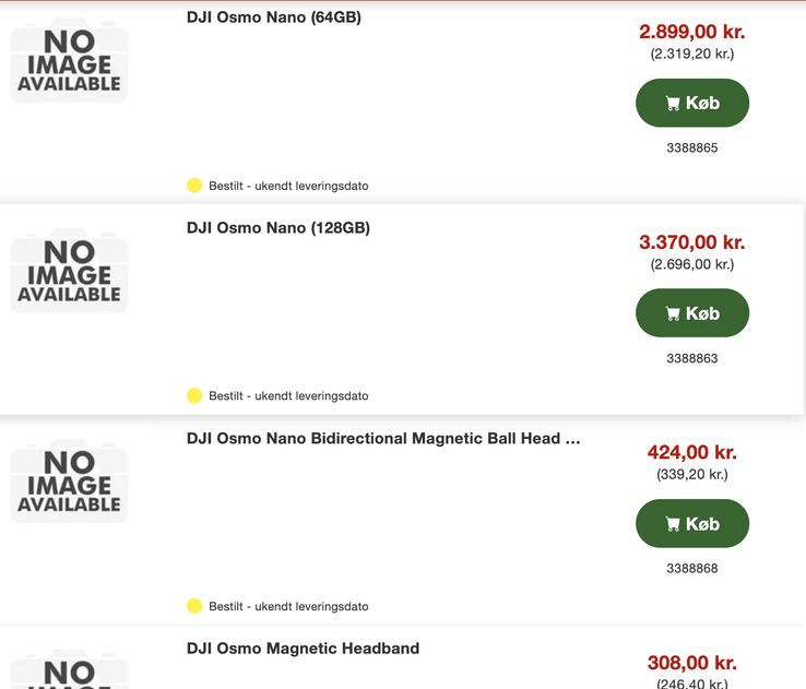 Laut einem Preis-Leak aus Dänemark könnte die Insta360 Osmo Nano etwa gleich viel kosten wie die Insta360 Go3s.