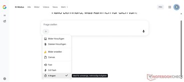 Zahlende Nutzer haben auch im KI-Modus der Google-Suche Zugriff auf Gemini 4 Argon.