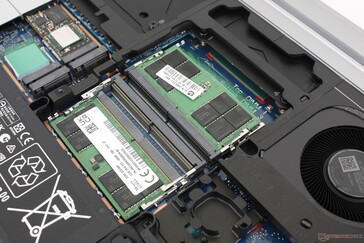 Vier SO-DIMM-Slots. Die RAM-Geschwindigkeit ist jedoch auf 4.800 MHz begrenzt