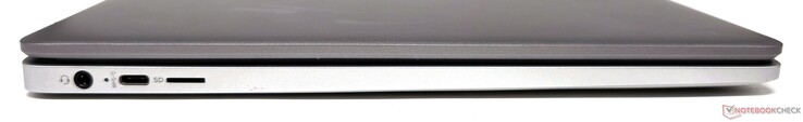 Links: 3,5-mm-Kombi-Audiobuchse, USB 3.0 Typ-C, microSD-Kartenleser