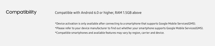 Die Galaxy Watch4 ist etwas wählerischer als ihr Vorgänger, was die Kompatibilität mit Smartphones betrifft. (Screenshot: Samsung)