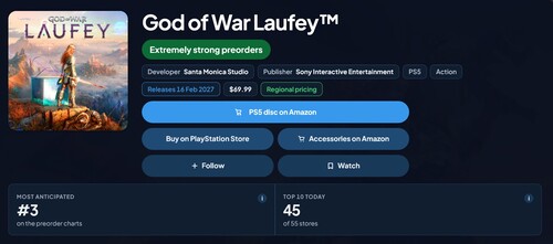 God of War Laufey Vorbestellung im PlayStation Store