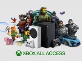 Xbox All Access Banner mit Xbox-Konsolen